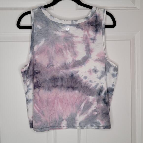 90 degree Tie Dye Muscle Cut Workout Crop Top Size XL - Picture 1 of 8